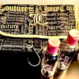 Juicy Couture Travel hang up Bag & bottles NWOT